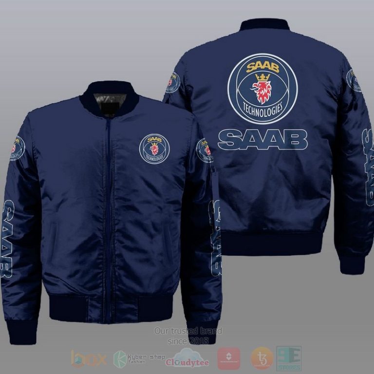 Saab Automobile Car Style Bomber Jacket For Fans