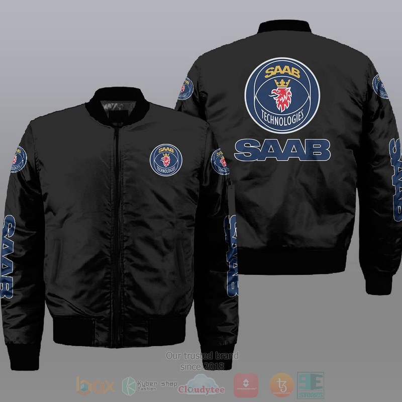Saab Automobile Car Style Bomber Jacket For Fans