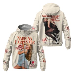 Sabrina Carpenter Music Style Windbreaker Jacket For Fans