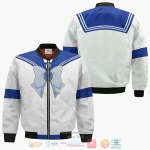 Sailor Mercury Uniform Sailor Moon Amine Anime Style Bomber Jacket For Fans