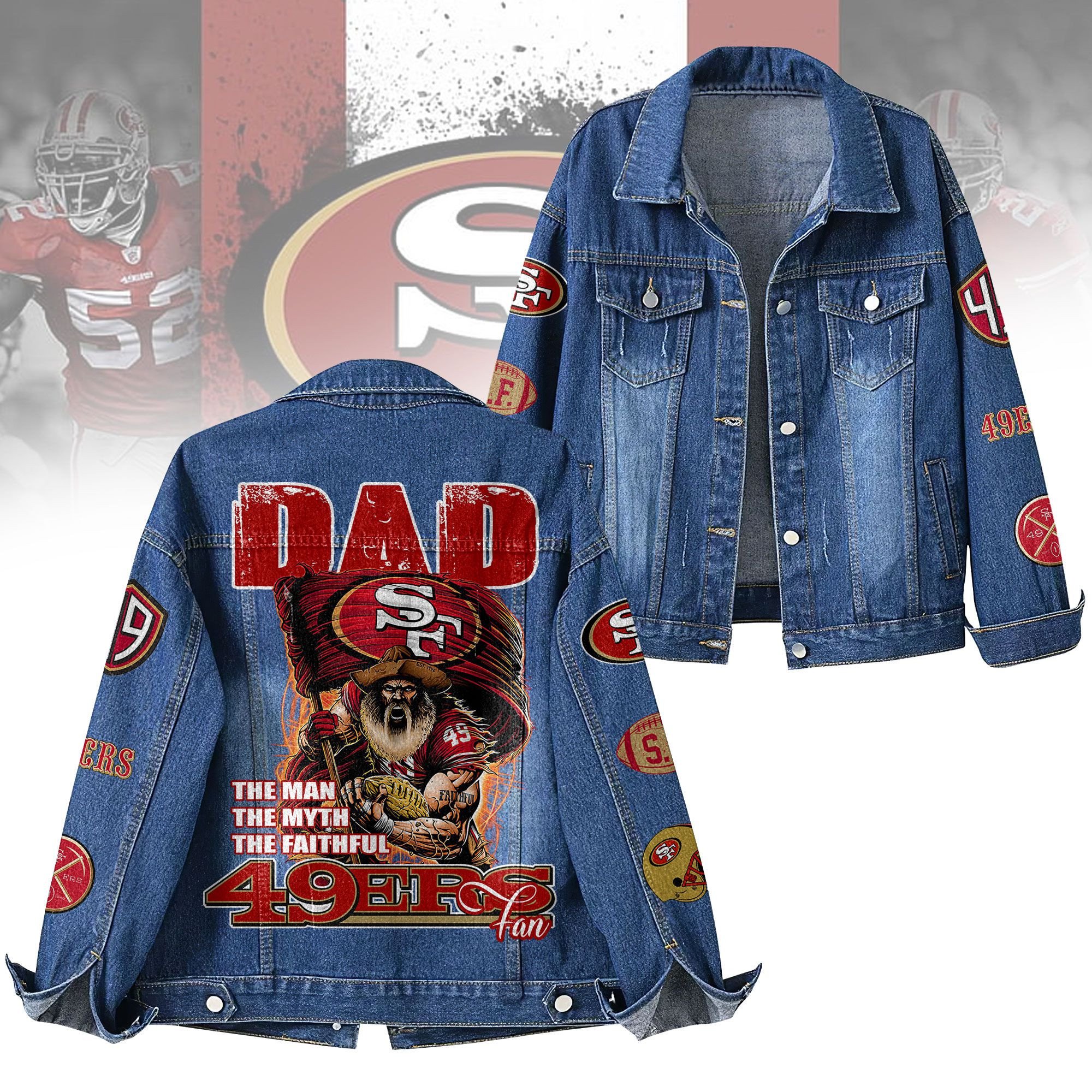 San Francisco 49ers NFL Denim Jacket Gift For Fans