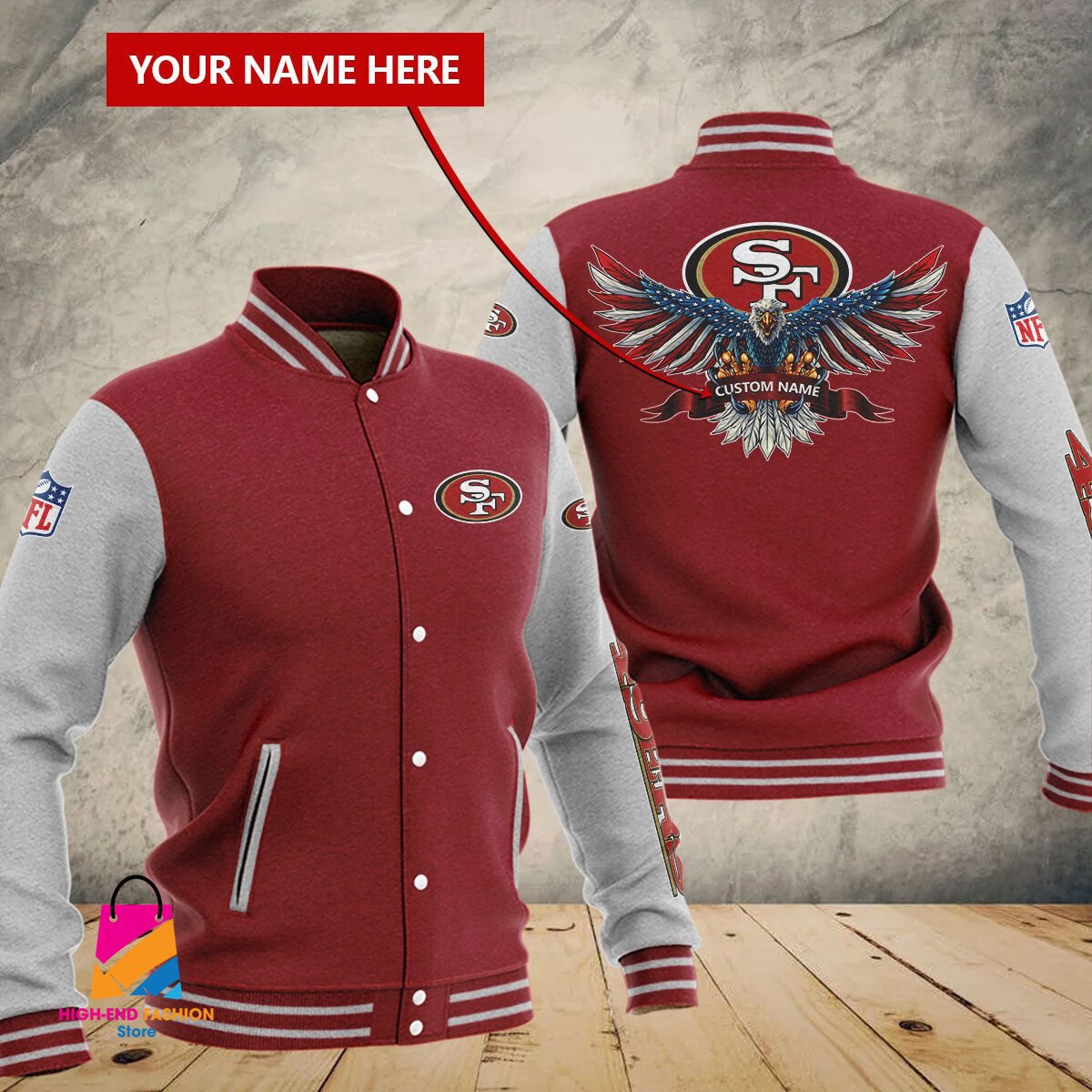 San Francisco 49ers NFL Style Baseball Jacket For Fan