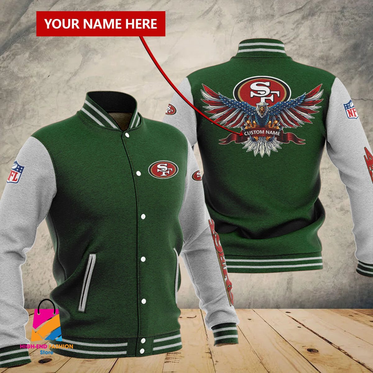 San Francisco 49ers NFL Style Baseball Jacket For Fan