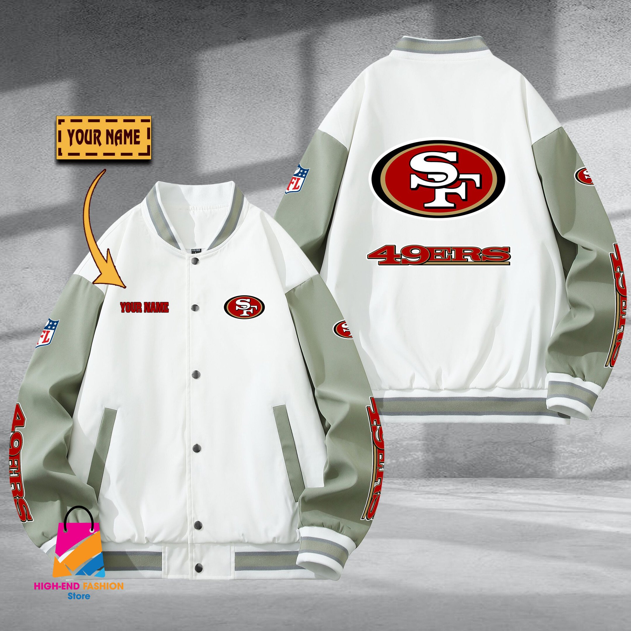 San Francisco 49ers NFL Style Baseball Jacket For Fan
