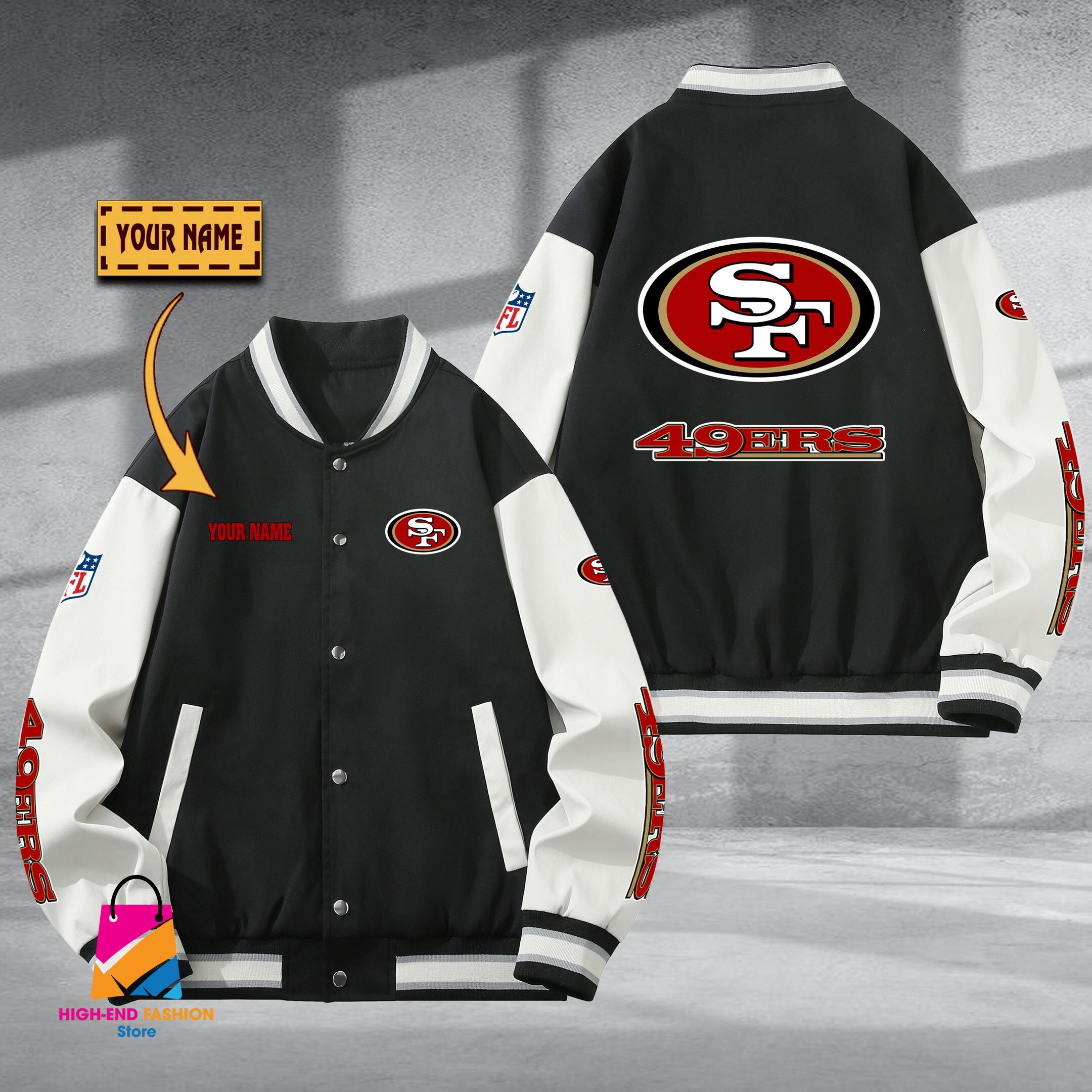 San Francisco 49ers NFL Style Baseball Jacket For Fans