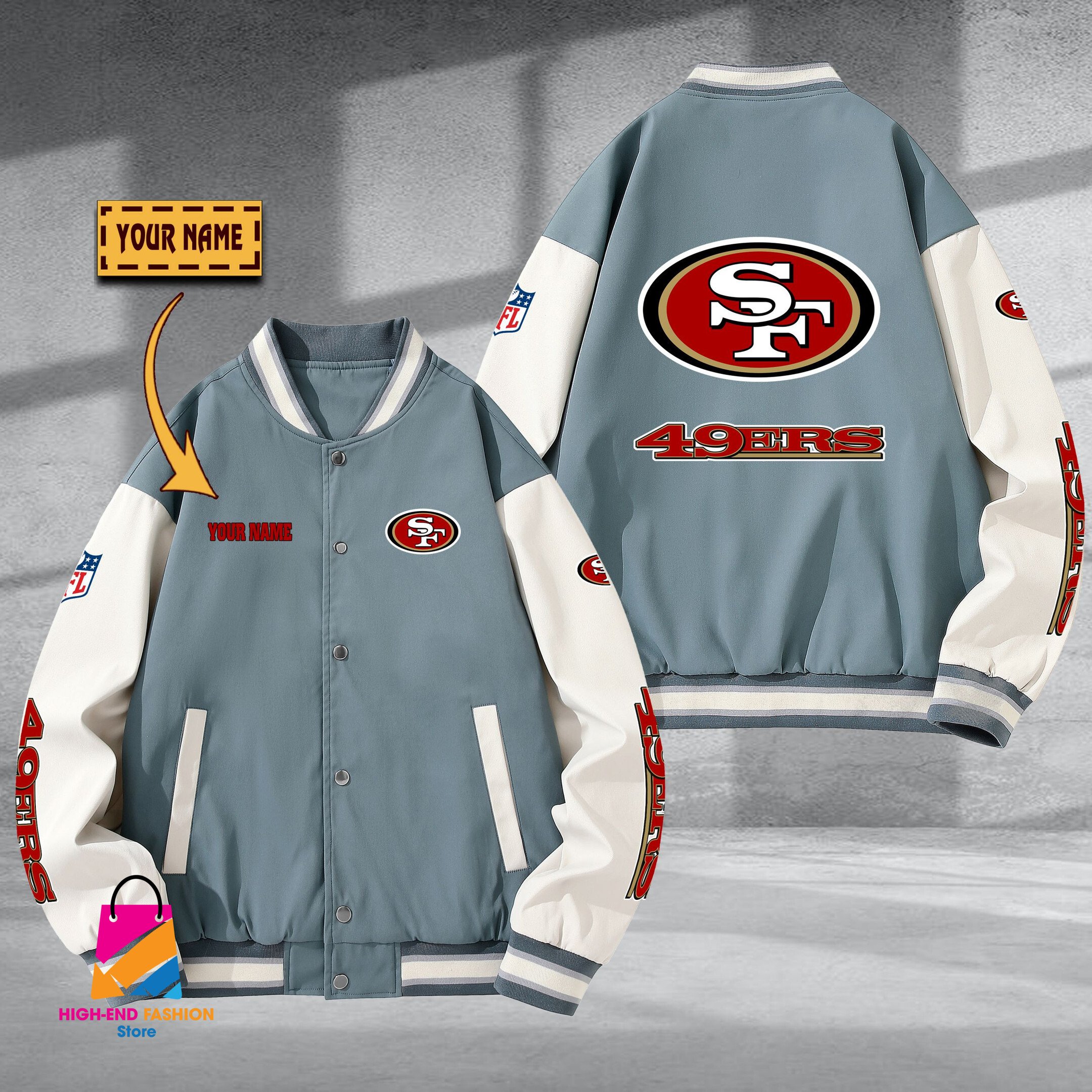 San Francisco 49ers NFL Style Baseball Jacket For Fans