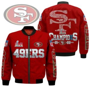 San Francisco 49ers NFL Style Bomber Jacket For Fans
