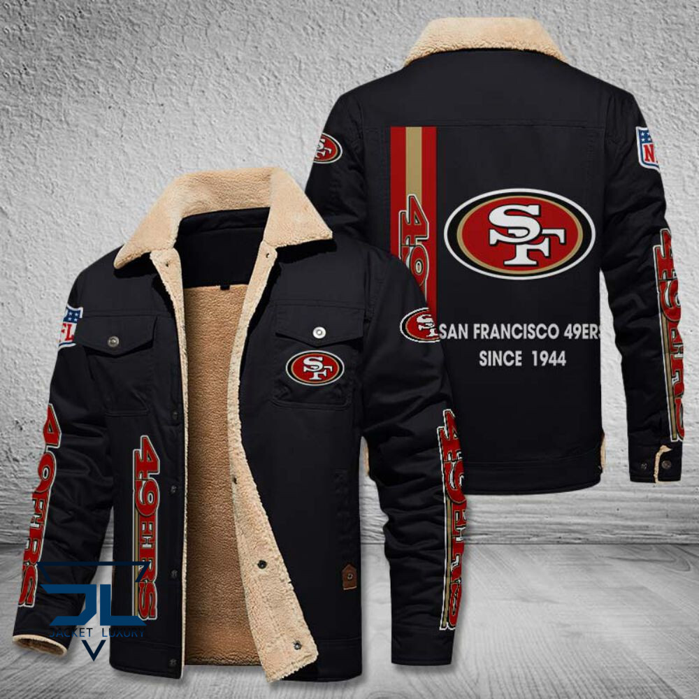 San Francisco 49ers NFL Style Fleece Thermal Cotton Jacket For Fans