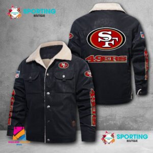 San Francisco 49ers NFL Style Fleece Thermal Cotton Jacket For Fans