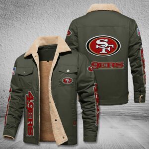 San Francisco 49ers NFL Style Fleece Thermal Cotton Jacket For Fans