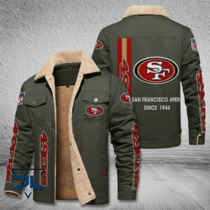 San Francisco 49ers NFL Style Fleece Thermal Cotton Jacket For Fans