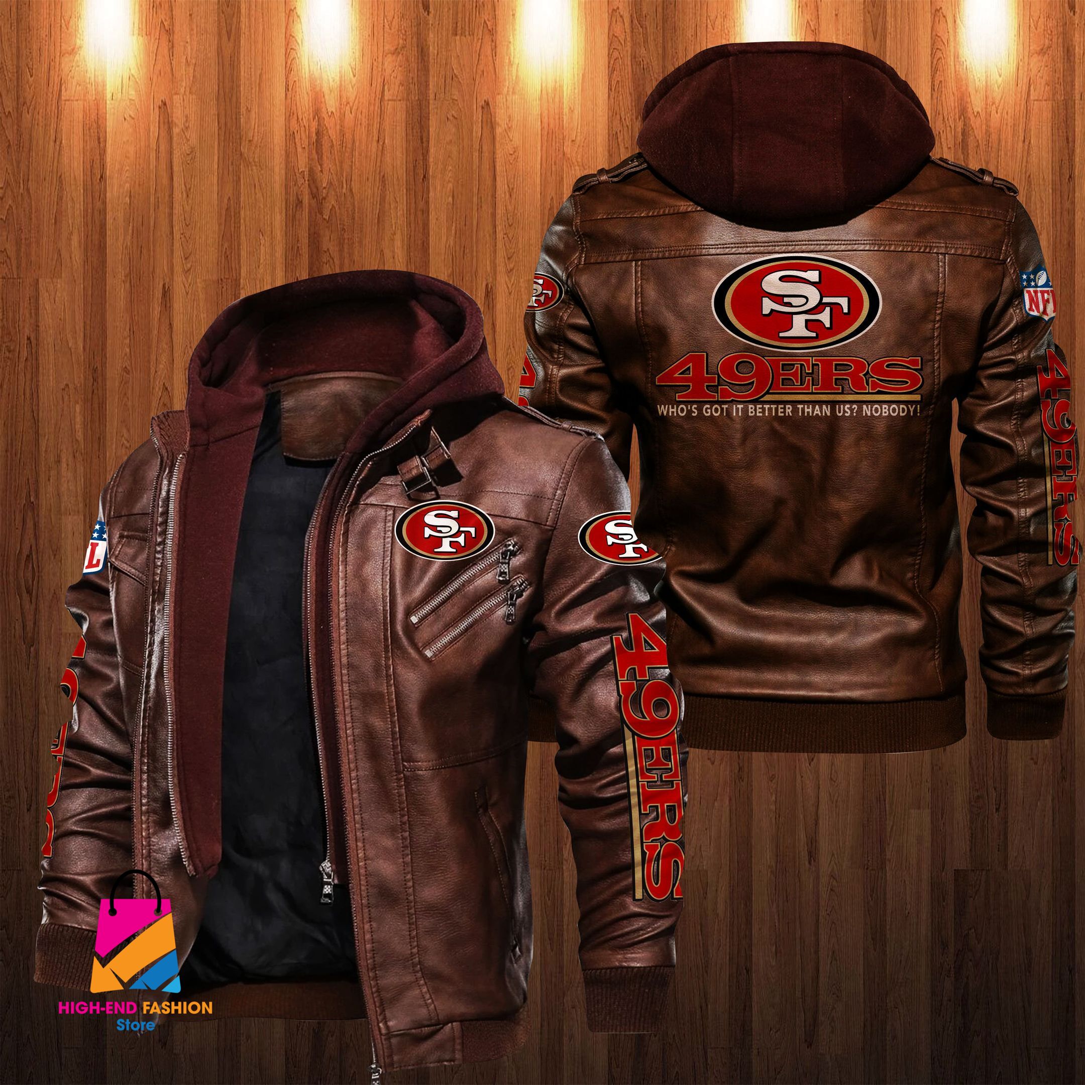 San Francisco 49ers NFL Style Leather Jacket For Fan