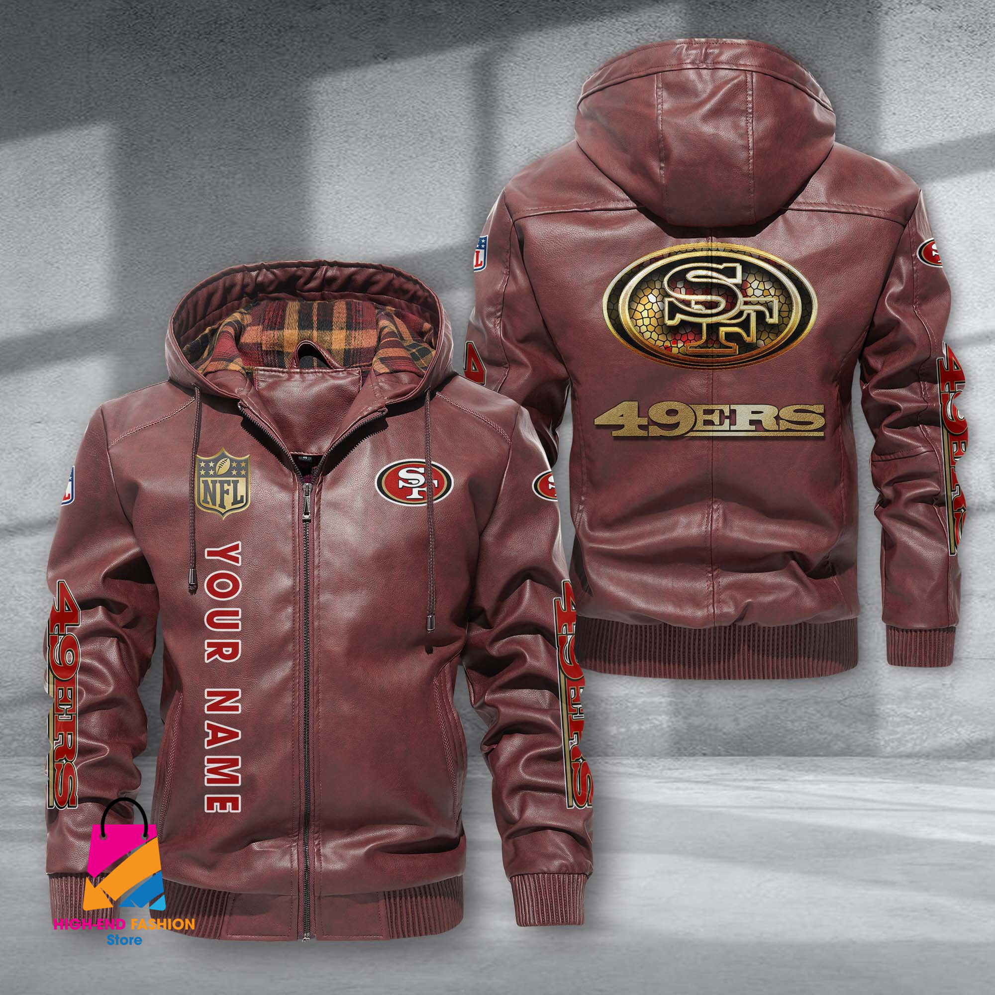 San Francisco 49ers NFL Style Leather Jacket For Fans
