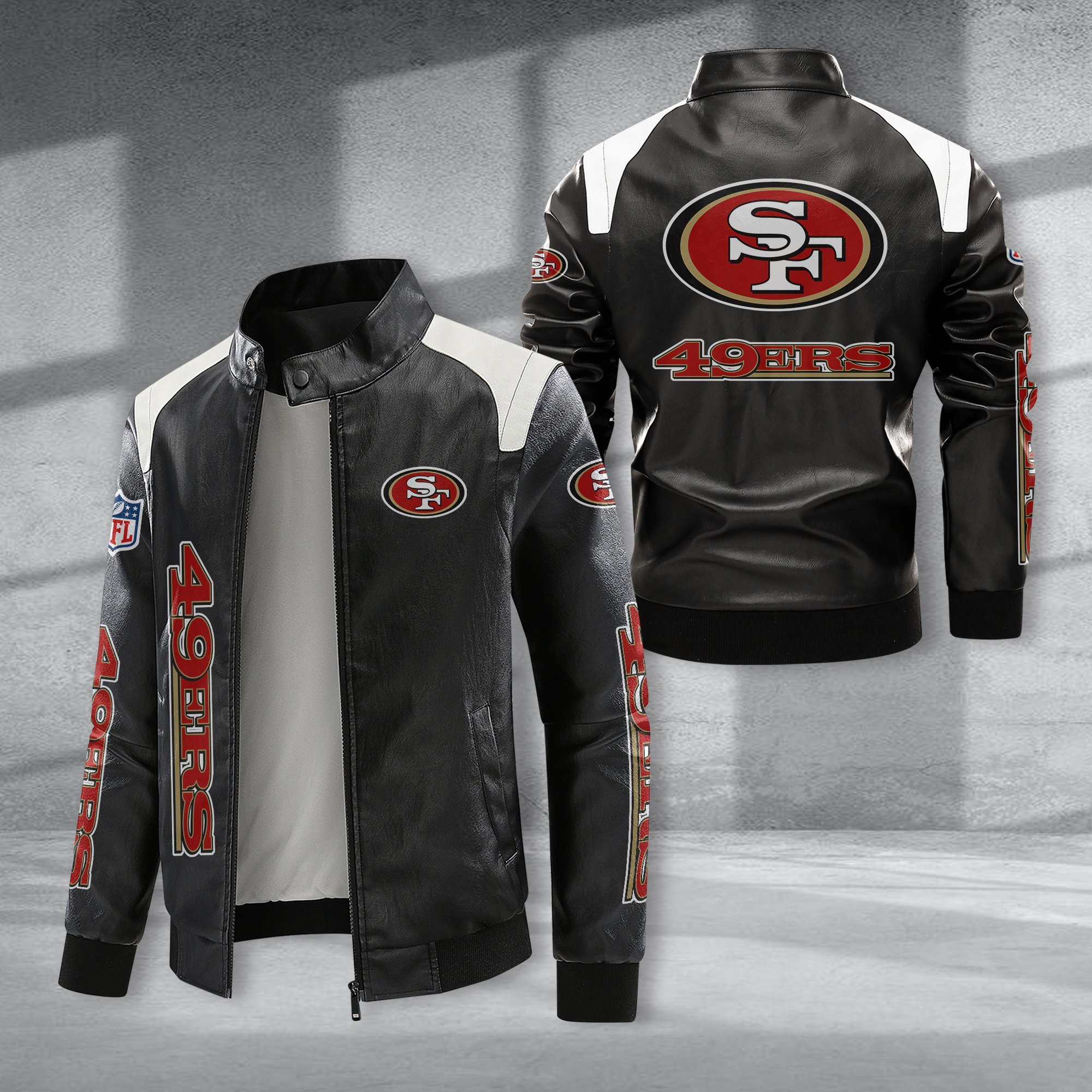 San Francisco 49ers NFL Style Leather Jacket For Fans