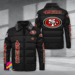 San Francisco 49ers NFL Style Puffer Jacket For Fans