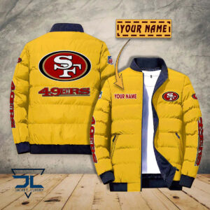 San Francisco 49ers NFL Style Puffer Jacket For Fans