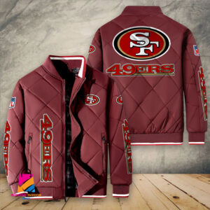 San Francisco 49ers NFL Style Puffer Jacket For Fans