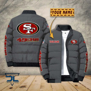 San Francisco 49ers NFL Style Puffer Jacket For Fans