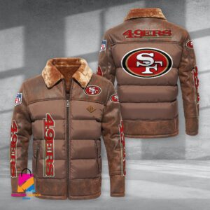 San Francisco 49ers NFL Style Puffer Jacket For Fans