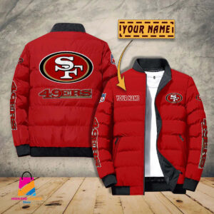 San Francisco 49ers NFL Style Puffer Jacket For Fans