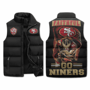 San Francisco 49ers NFL Style Sleeveless Puffer Jacket For Fans