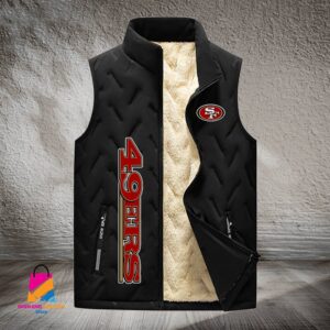 San Francisco 49ers NFL Style Sleeveless Puffer Jacket For Fans
