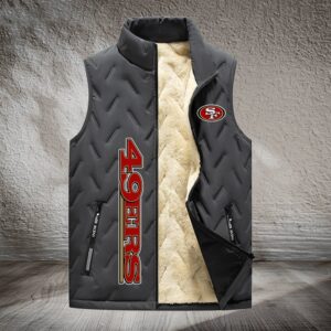 San Francisco 49ers NFL Style Sleeveless Puffer Jacket For Fans
