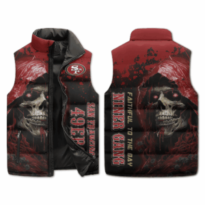 San Francisco 49ers NFL Style Sleeveless Puffer Jacket For Fans