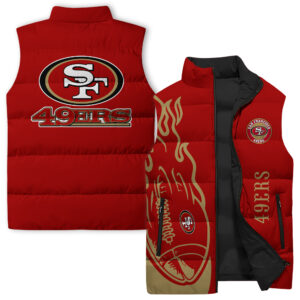 San Francisco 49ers NFL Style Sleeveless Puffer Jacket For Fans