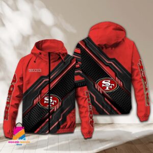 San Francisco 49ers NFL Style Windbreaker Jacket For Fans