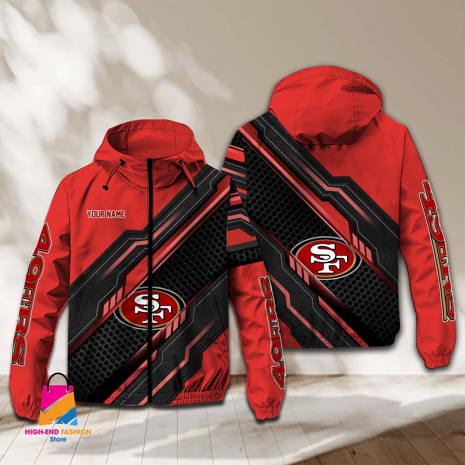 San Francisco 49ers NFL Style Windbreaker Jacket For Fans