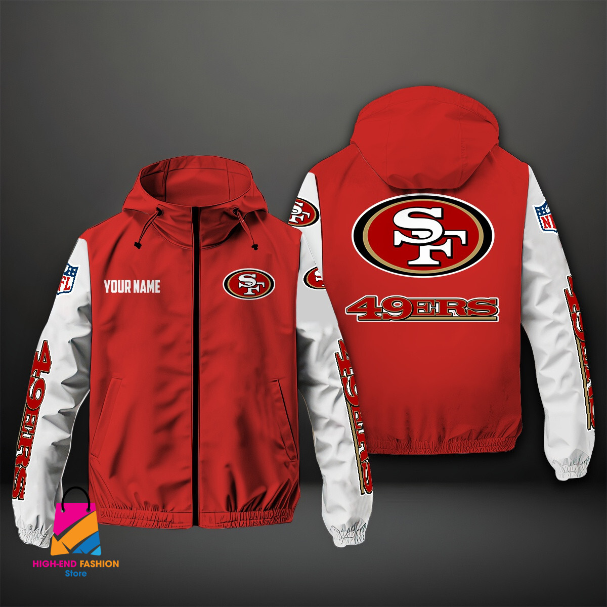 San Francisco 49ers NFL Style Windbreaker Jacket For Fans