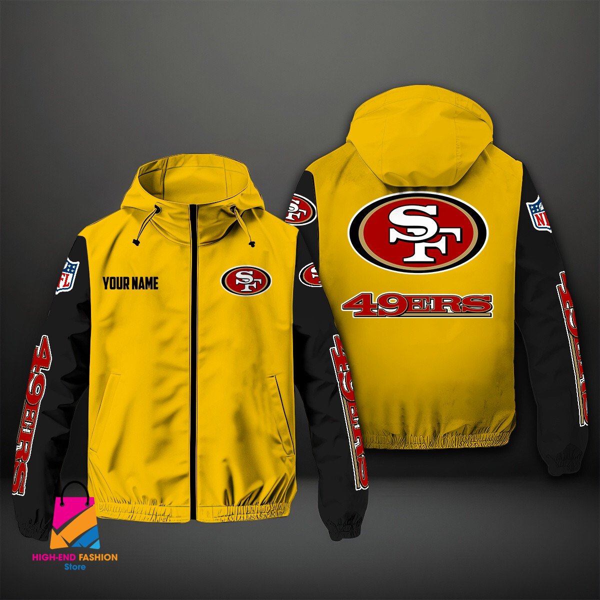 San Francisco 49ers NFL Style Windbreaker Jacket For Fans