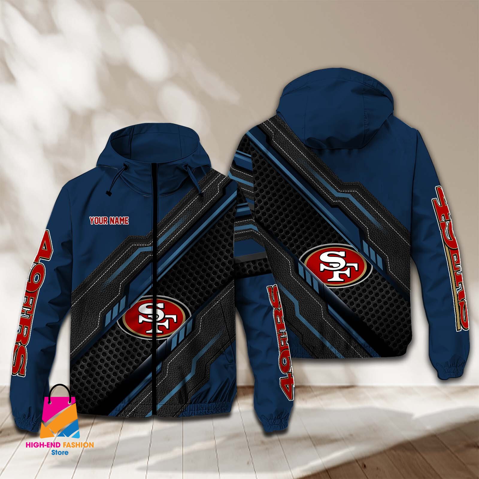 San Francisco 49ers NFL Style Windbreaker Jacket For Fans