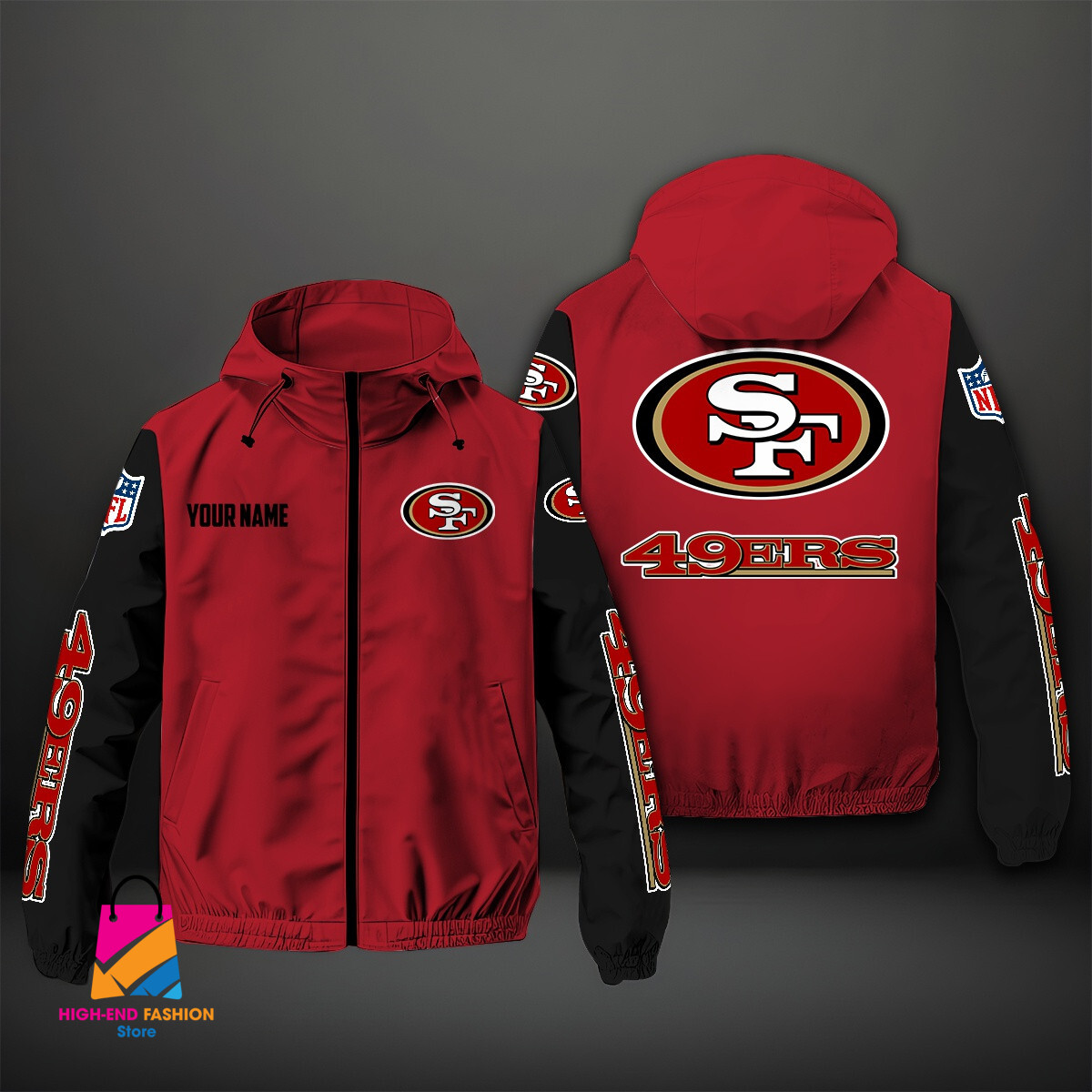 San Francisco 49ers NFL Style Windbreaker Jacket For Fans