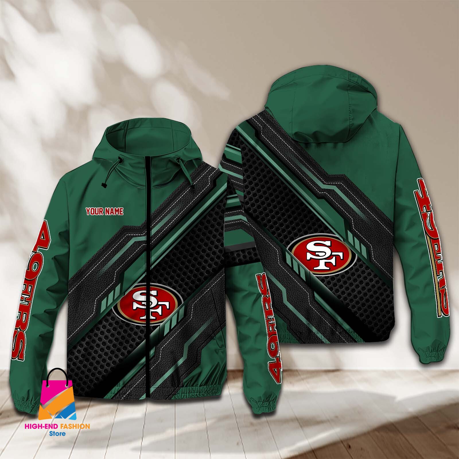 San Francisco 49ers NFL Style Windbreaker Jacket For Fans