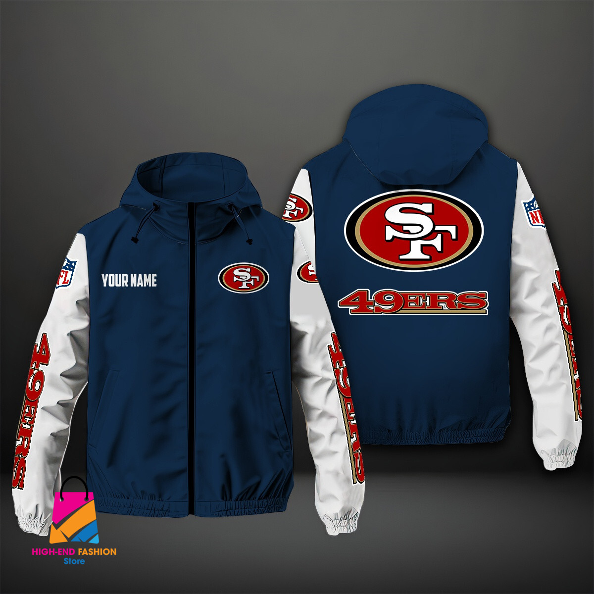 San Francisco 49ers NFL Style Windbreaker Jacket For Fans