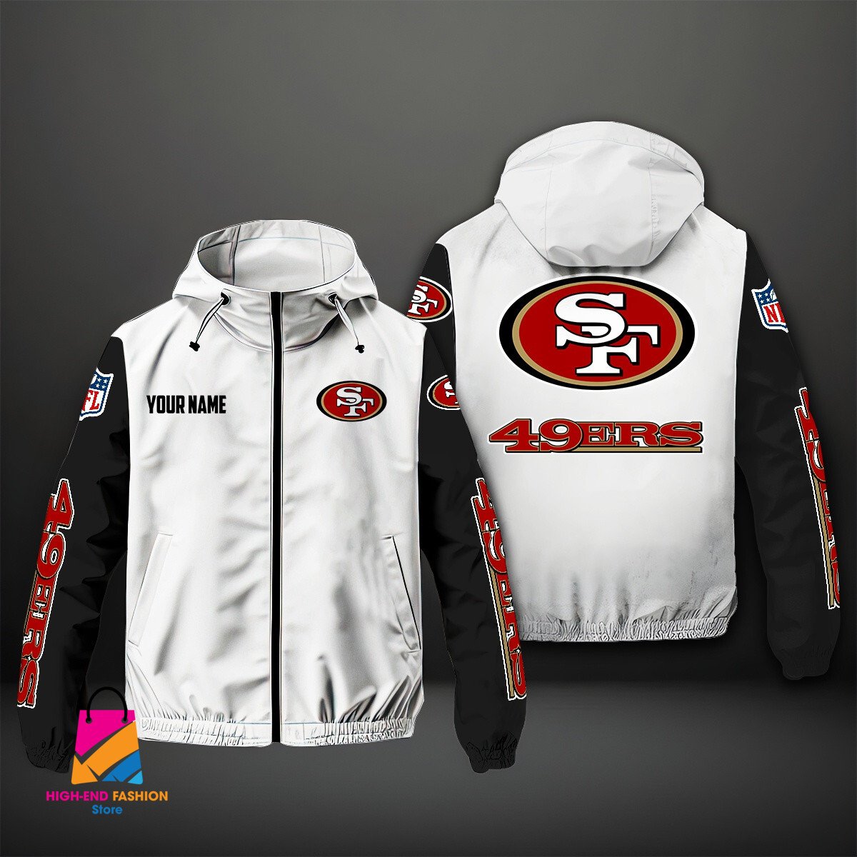 San Francisco 49ers NFL Style Windbreaker Jacket For Fans
