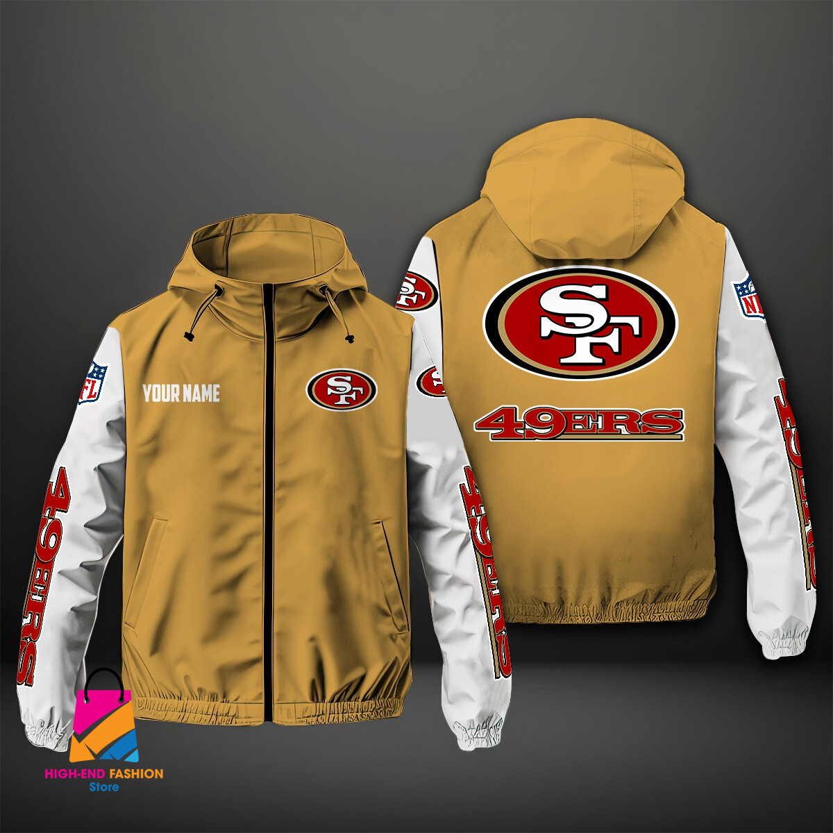 San Francisco 49ers NFL Style Windbreaker Jacket For Fans
