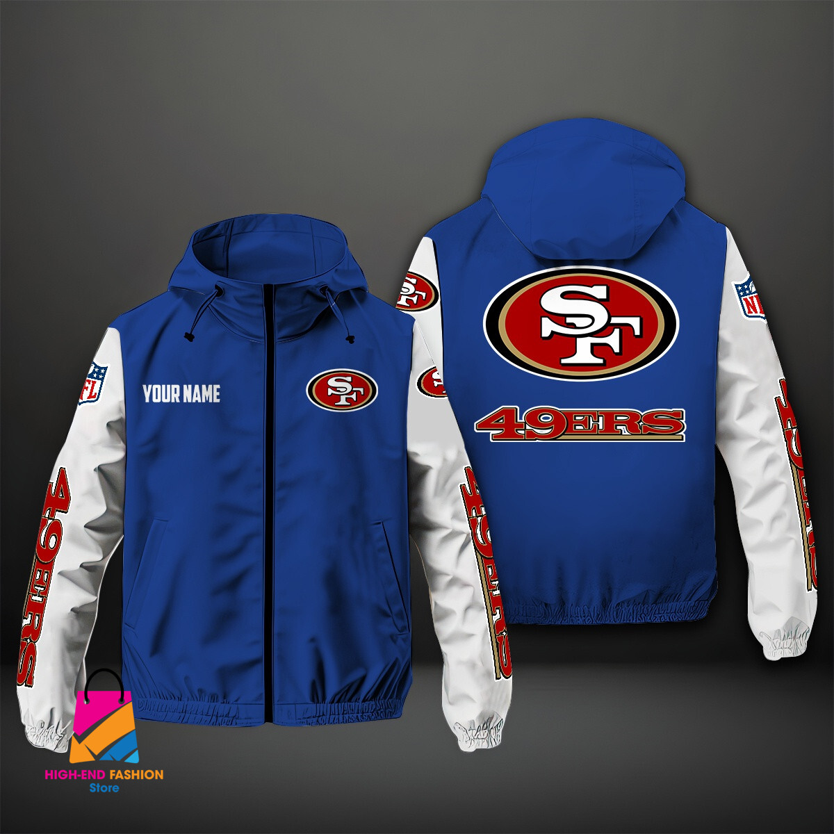 San Francisco 49ers NFL Style Windbreaker Jacket For Fans