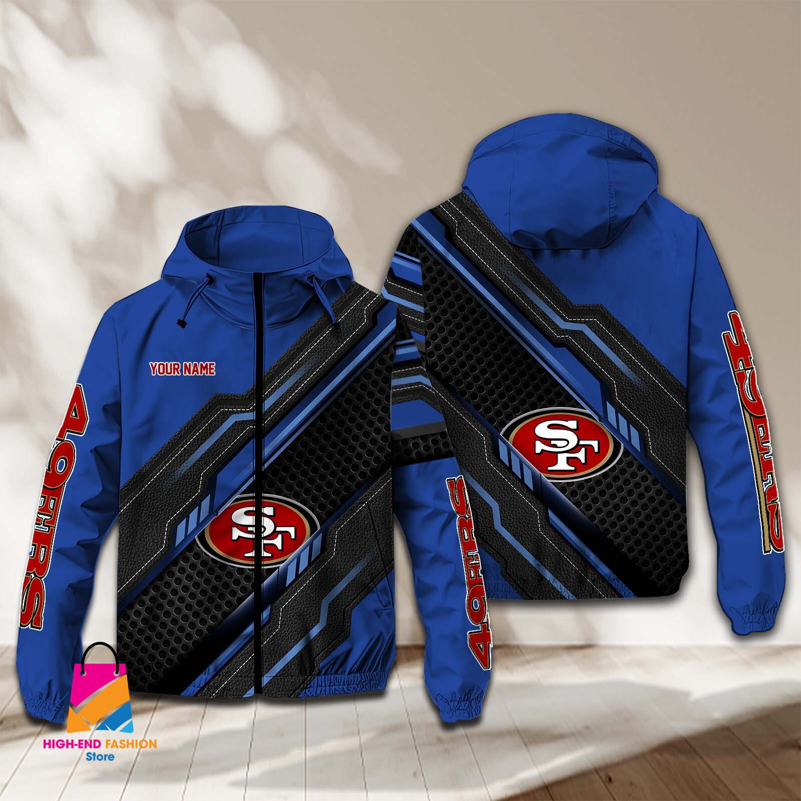 San Francisco 49ers NFL Style Windbreaker Jacket For Fans