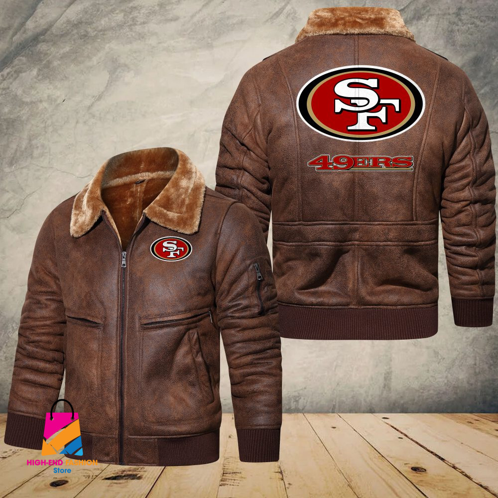 San Francisco 49ersNFL Style Leather Jacket For Fans