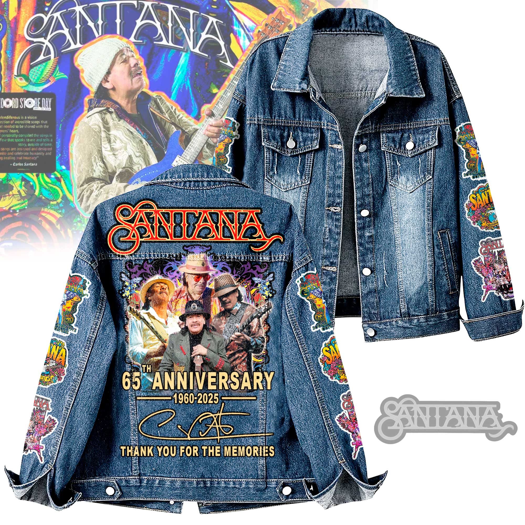 Santana Music Denim Jacket Gift For Fans