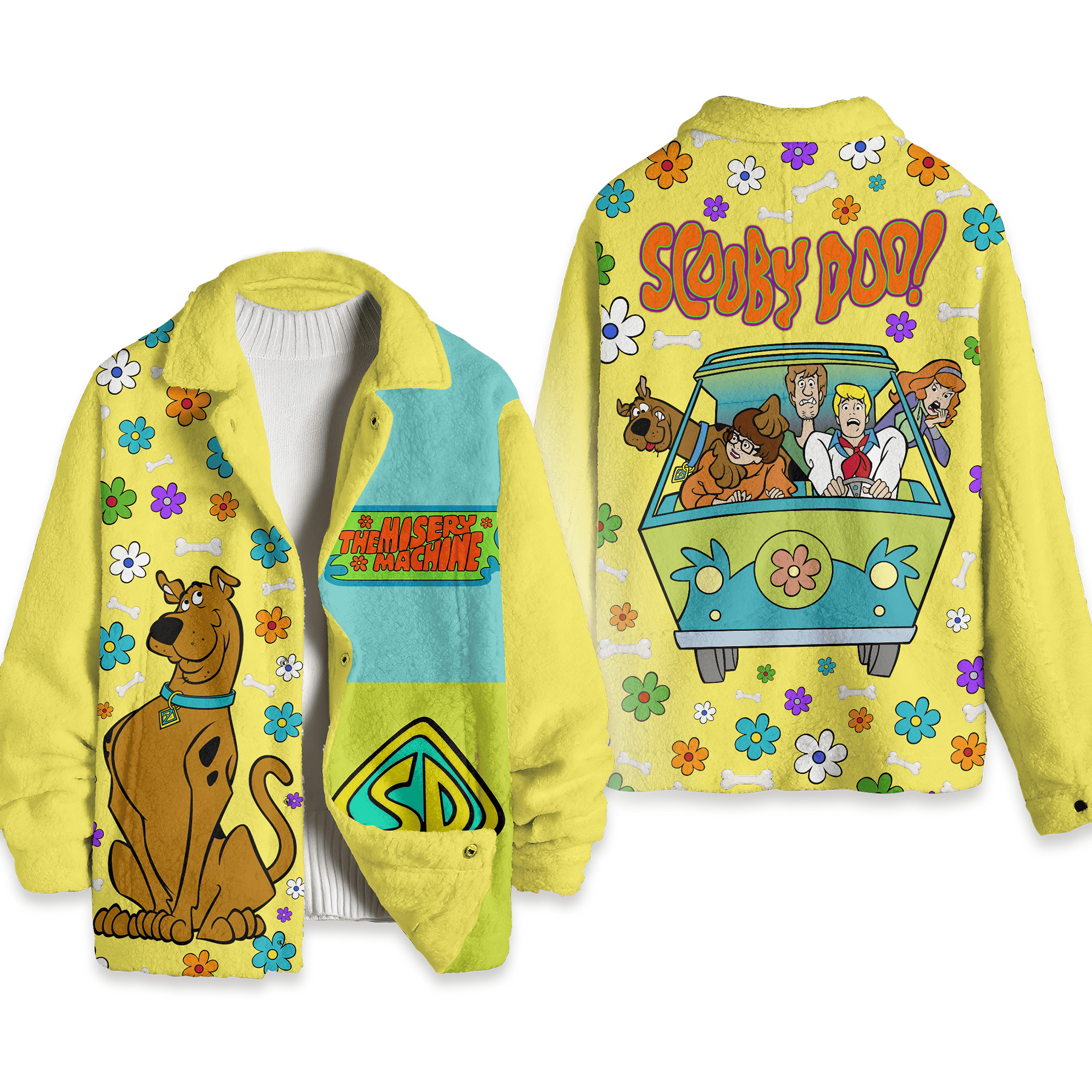 Scooby-Doo Cartoon Style Fleece Jacket For Fans