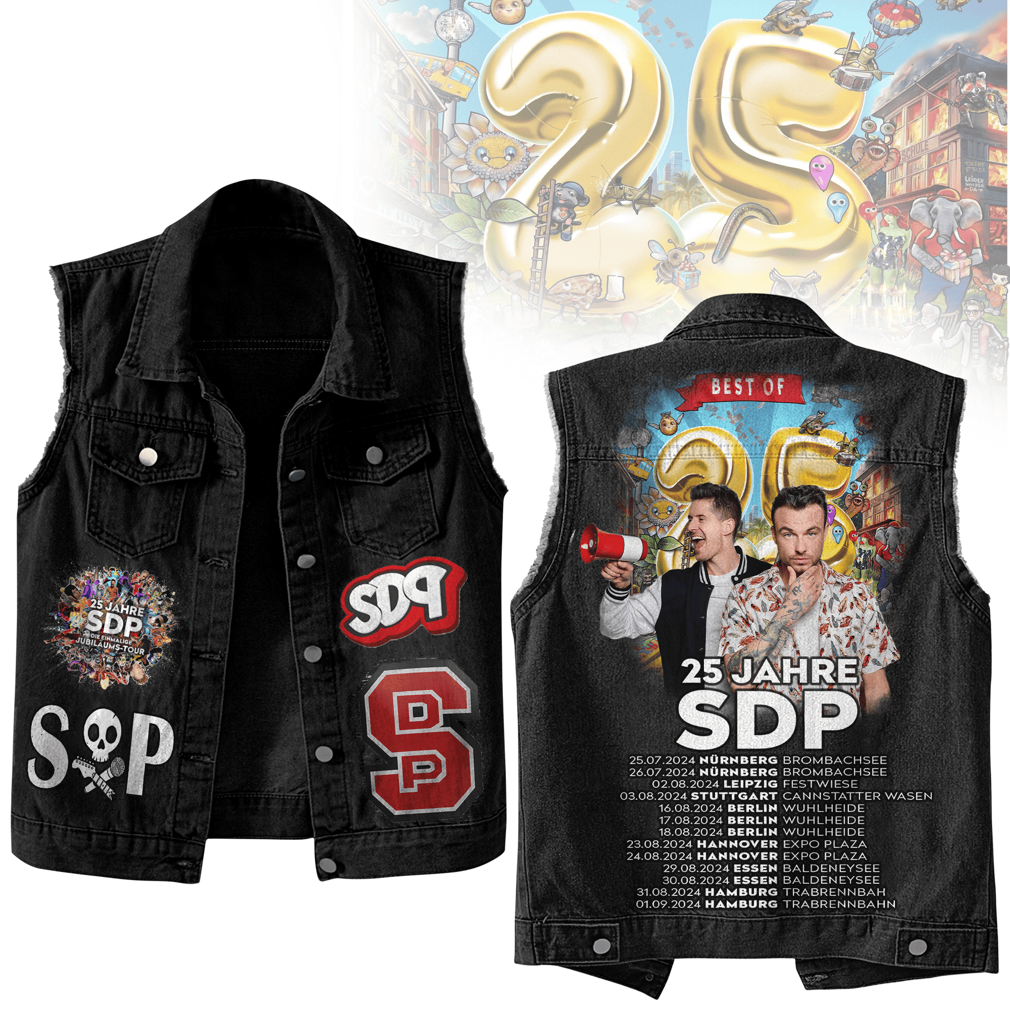 SDP Music Style Sleeveless Jacket For Fans