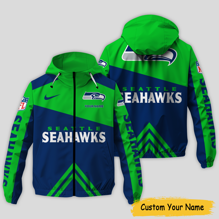 Seattle Seahawks NFL Personalized Style Windbreaker Jacket For Fans