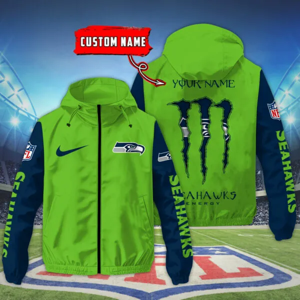 Seattle Seahawks NFL Personalized Style Windbreaker Jacket For Fans