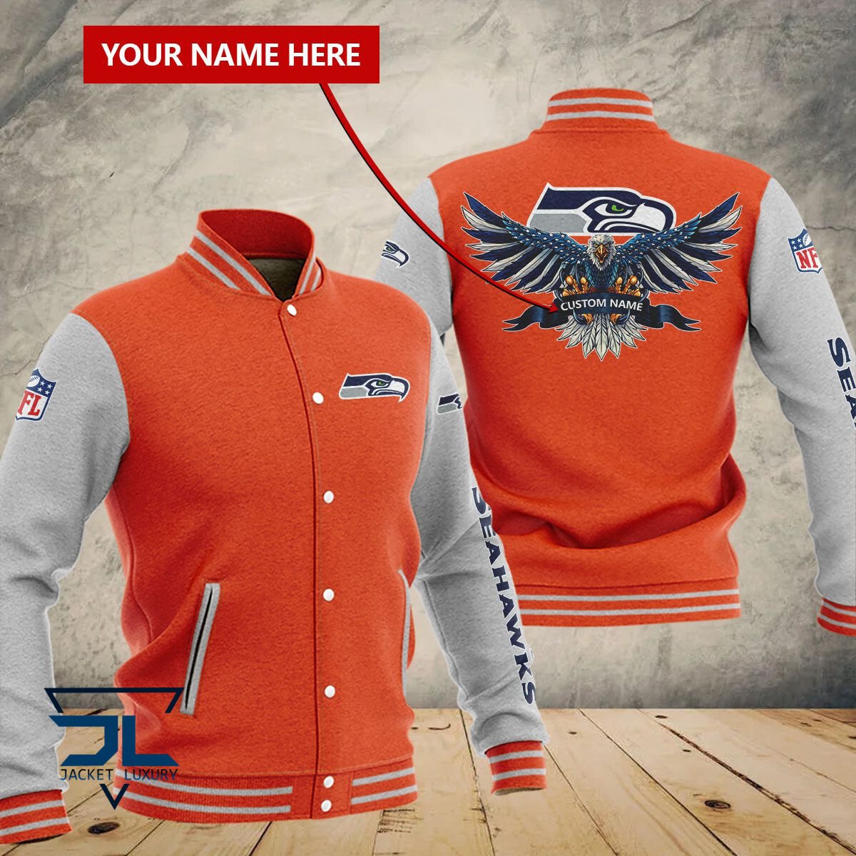 Seattle Seahawks NFL Style Baseball Jacket For Fan
