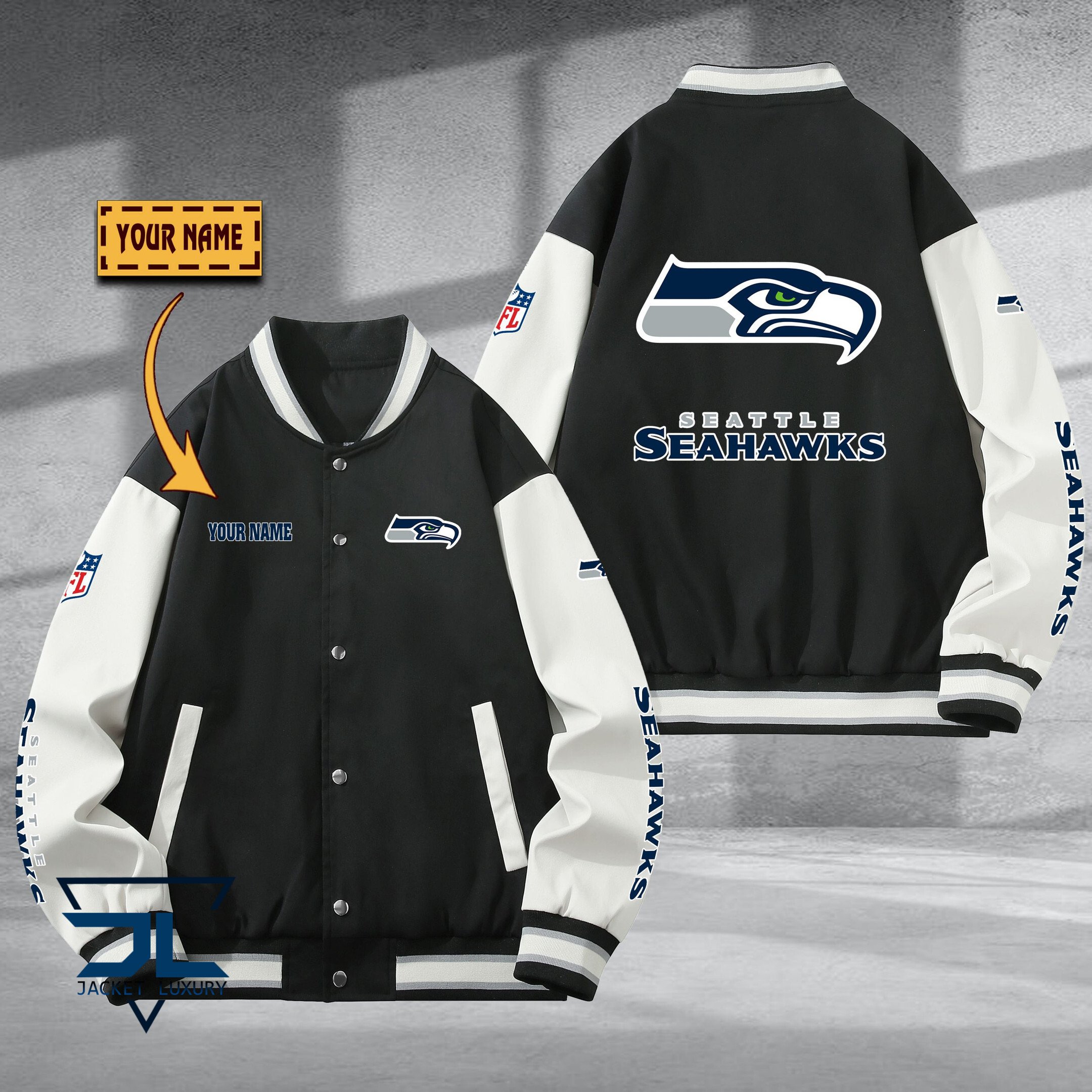 Seattle Seahawks NFL Style Baseball Jacket For Fans