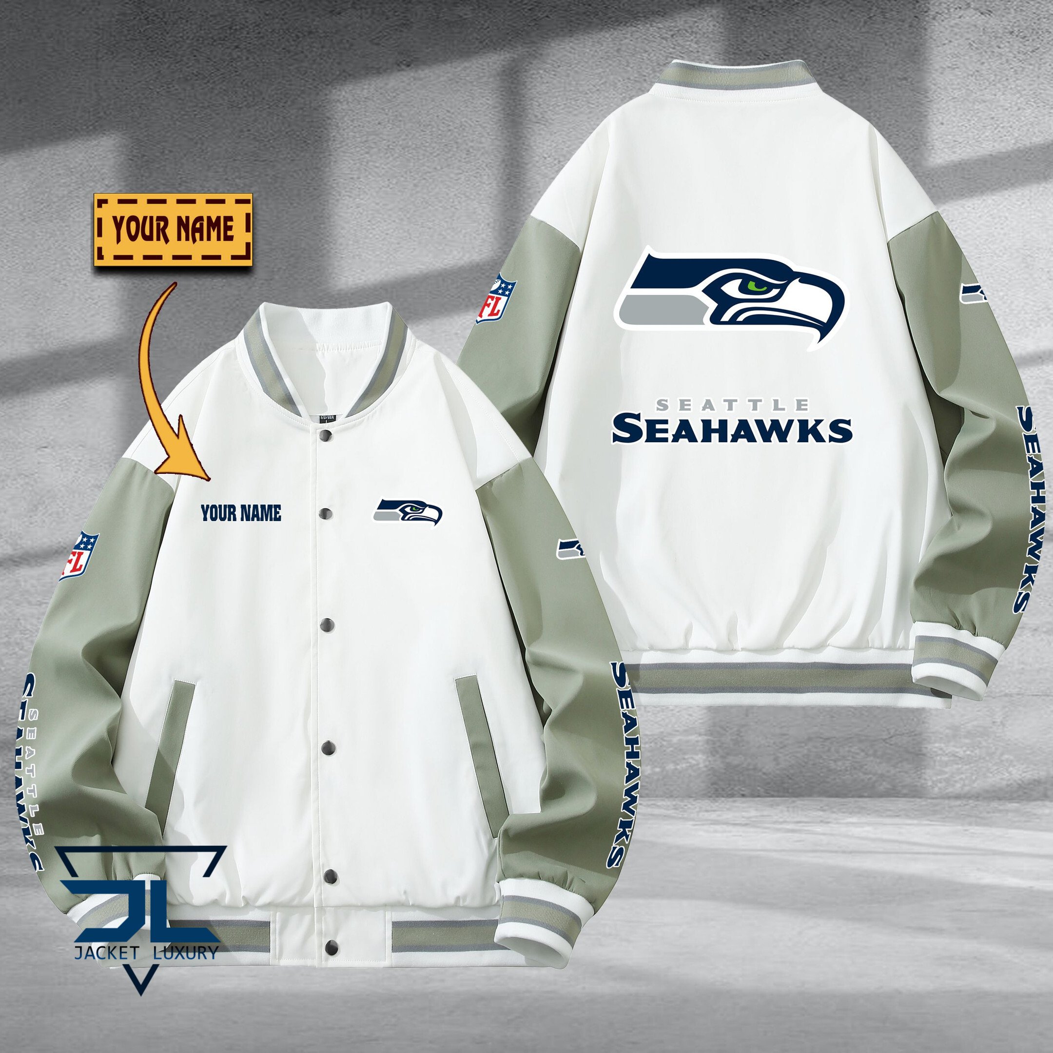 Seattle Seahawks NFL Style Baseball Jacket For Fans